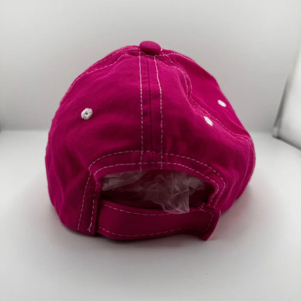 Disney Minnie Mouse Baseball Cap Kids OSFM Pink Polka Dot Good Adjustable Hat